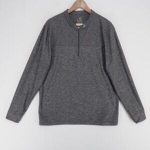 Swannies Pullover Mens L Gray Heather Quarter Zip Golf Performance